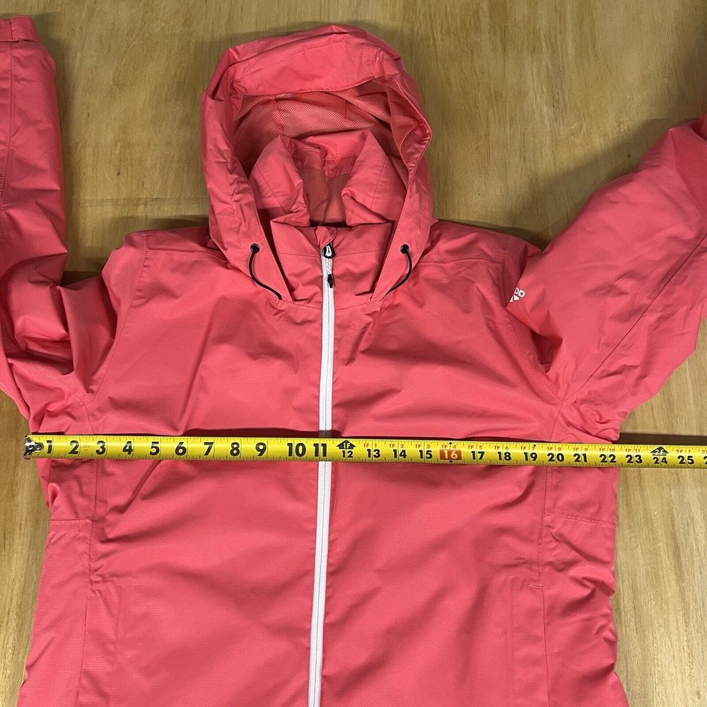 Adidas Jacket Women's Sz Large Lightweight Puffer Bomber Hooded Full Zip Pink - Picture 7 of 14
